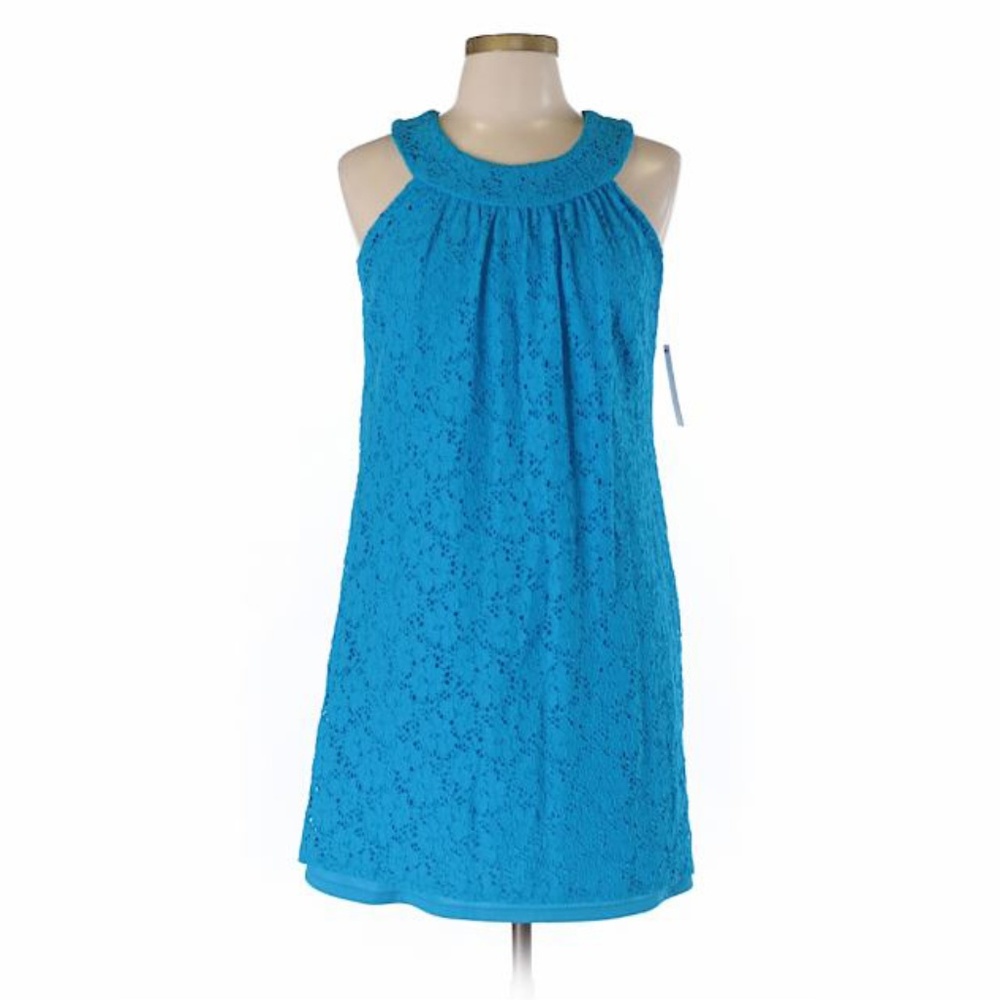Turquoise/Blue Lace Sun Dress, NWT